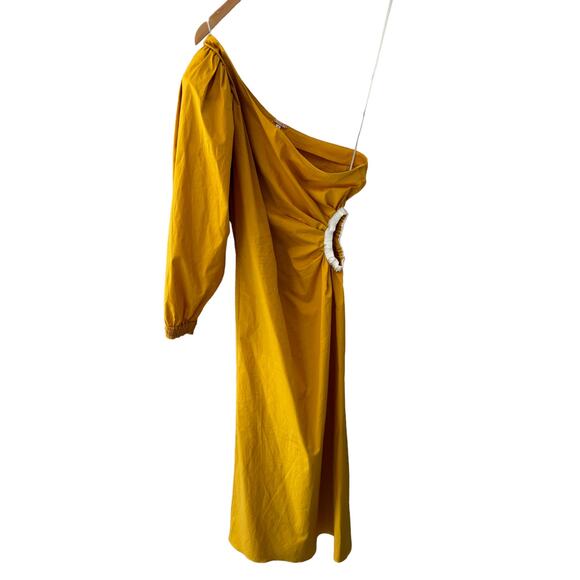 Johanna Ortiz Refulgence of‎ Starts Midi Dress Yellow Ochre Size Medium - Picture 3 of 10